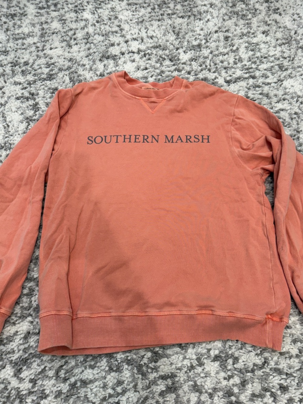 Southern Marsh womens Coral Crewneck Sweatshirt